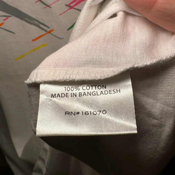 🌻 SWITCH REMARKABLE Money Master White Tee Men's size XL Paint Rhinestone - Picture 6 of 7